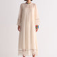 SUPER PLEATED DRESS WITH APPLIQUE', CUTWORK AND THREAD