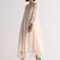 SUPER PLEATED DRESS WITH APPLIQUE', CUTWORK AND THREAD