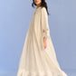 APPLIQUE' AND CUTWORK SUPER PLEATED DRESS
