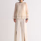 SUPER PLEATED BLOUSE WITH APPLIQUE', CUTWORK AND THREAD
