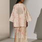 GEOMETRIC FLORAL CUTWORK SHIRT IVR