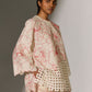 GEOMETRIC FLORAL CUTWORK SHIRT IVR