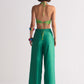 SLIT APPLIQUE' STRAIGHT PANTS