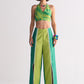 SLIT APPLIQUE' STRAIGHT PANTS
