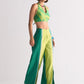 SLIT APPLIQUE' STRAIGHT PANTS