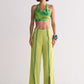 SLIT APPLIQUE' STRAIGHT PANTS