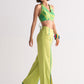 SLIT APPLIQUE' STRAIGHT PANTS