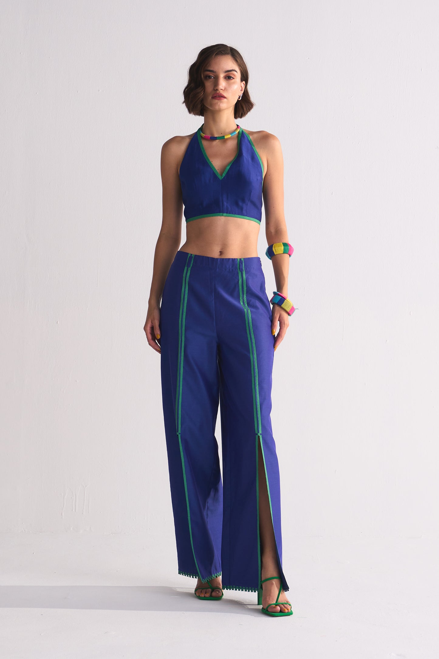 SLIT APPLIQUE' PANTS