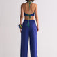 SCALLOP APPLIQUE' PANTS WITH SLIT