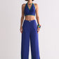 SCALLOP APPLIQUE' PANTS WITH SLIT