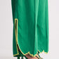 SCALLOP APPLIQUE' PANTS WITH SLIT