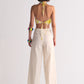 FRONT SLIT PANT WITH THREADWORK AND CUTWORK