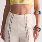 FRONT SLIT PANT WITH THREADWORK AND CUTWORK