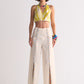 FRONT SLIT PANT WITH THREADWORK AND CUTWORK