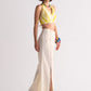 FRONT SLIT PANT WITH THREADWORK AND CUTWORK