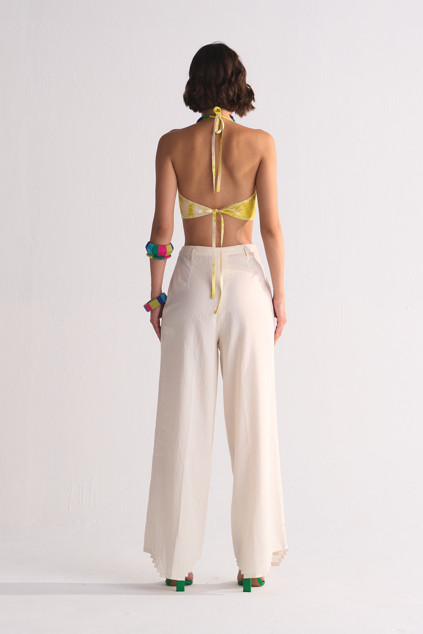 APPLIQUE' CUTWORK AND THREAD PANTS