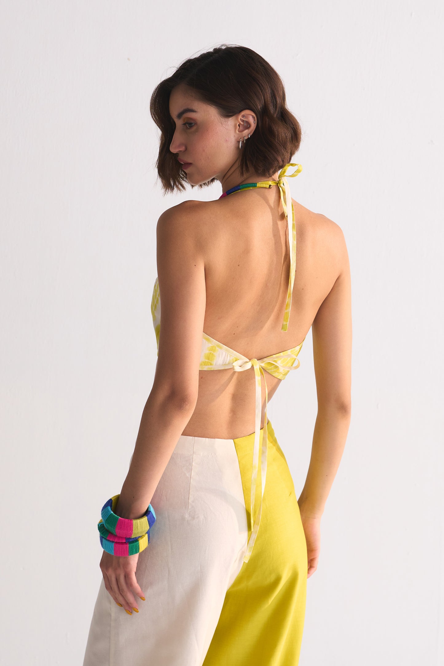 2 COLOUR HEM APPLIQUE' PANTS
