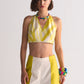 2 COLOUR SLIT APPLIQUE' PANTS