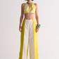 2 COLOUR SLIT APPLIQUE' PANTS