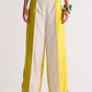 2 COLOUR SLIT APPLIQUE' PANTS