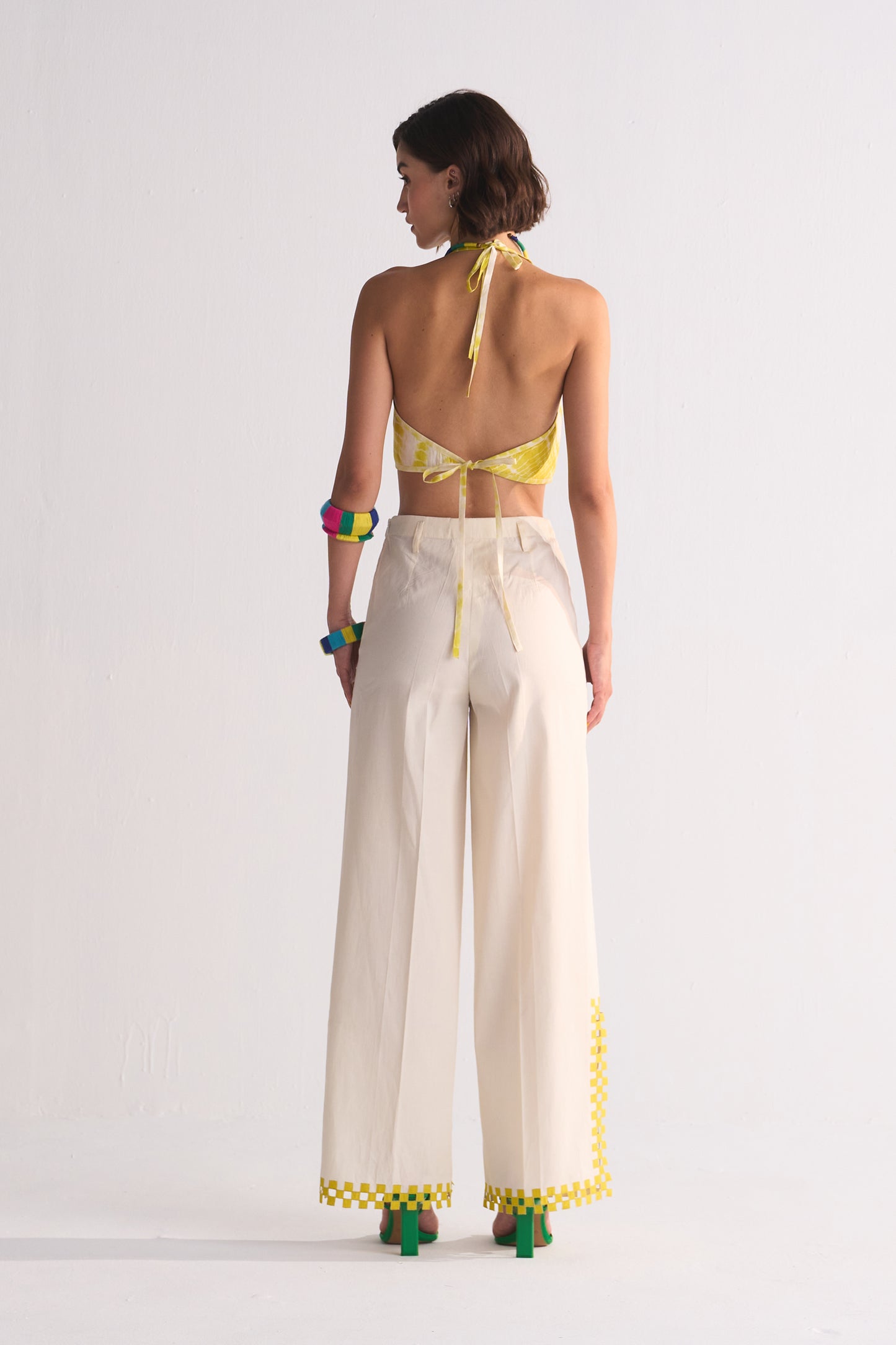 APPLIQUE' CUTWORK PANTS