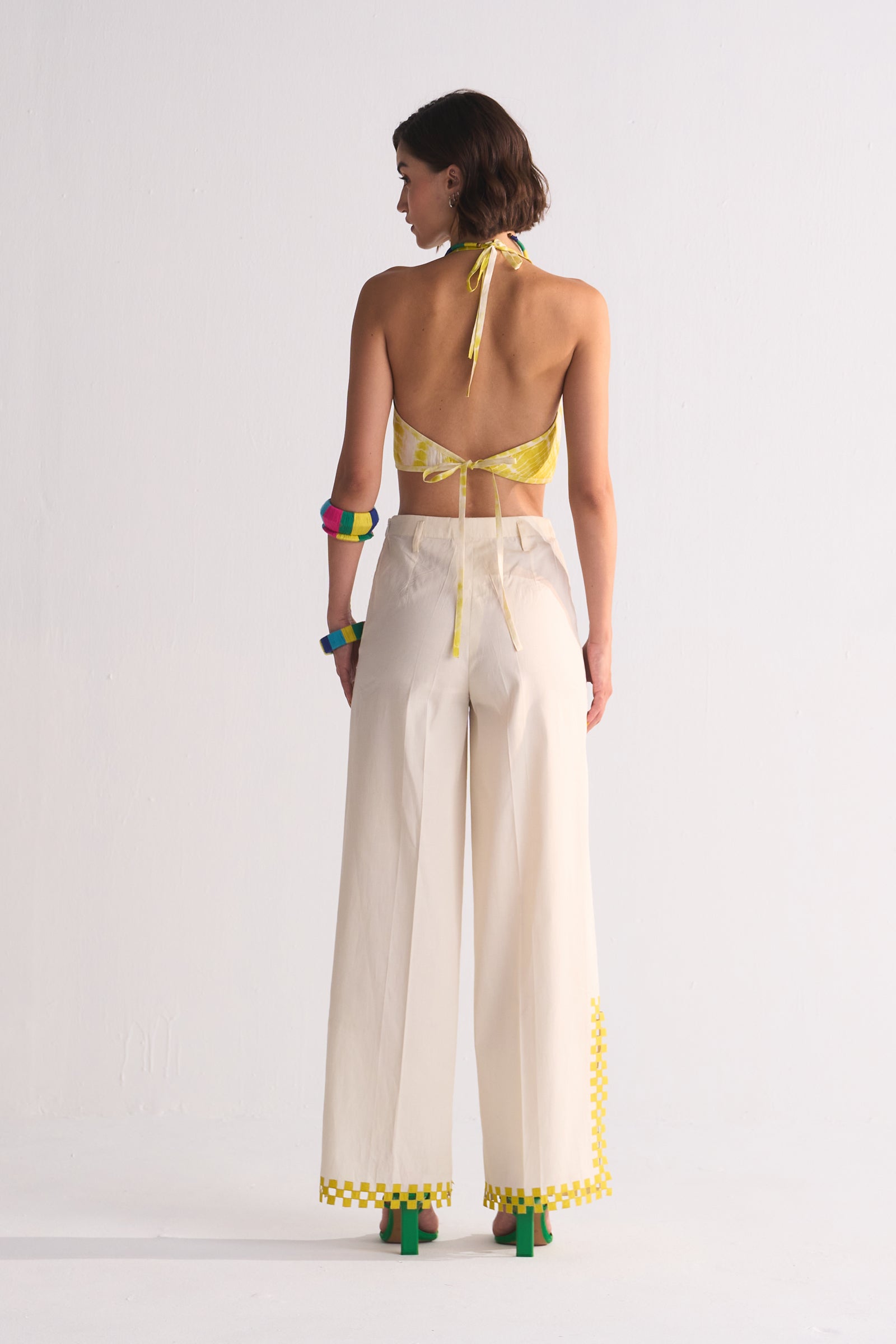 APPLIQUE' CUTWORK PANTS