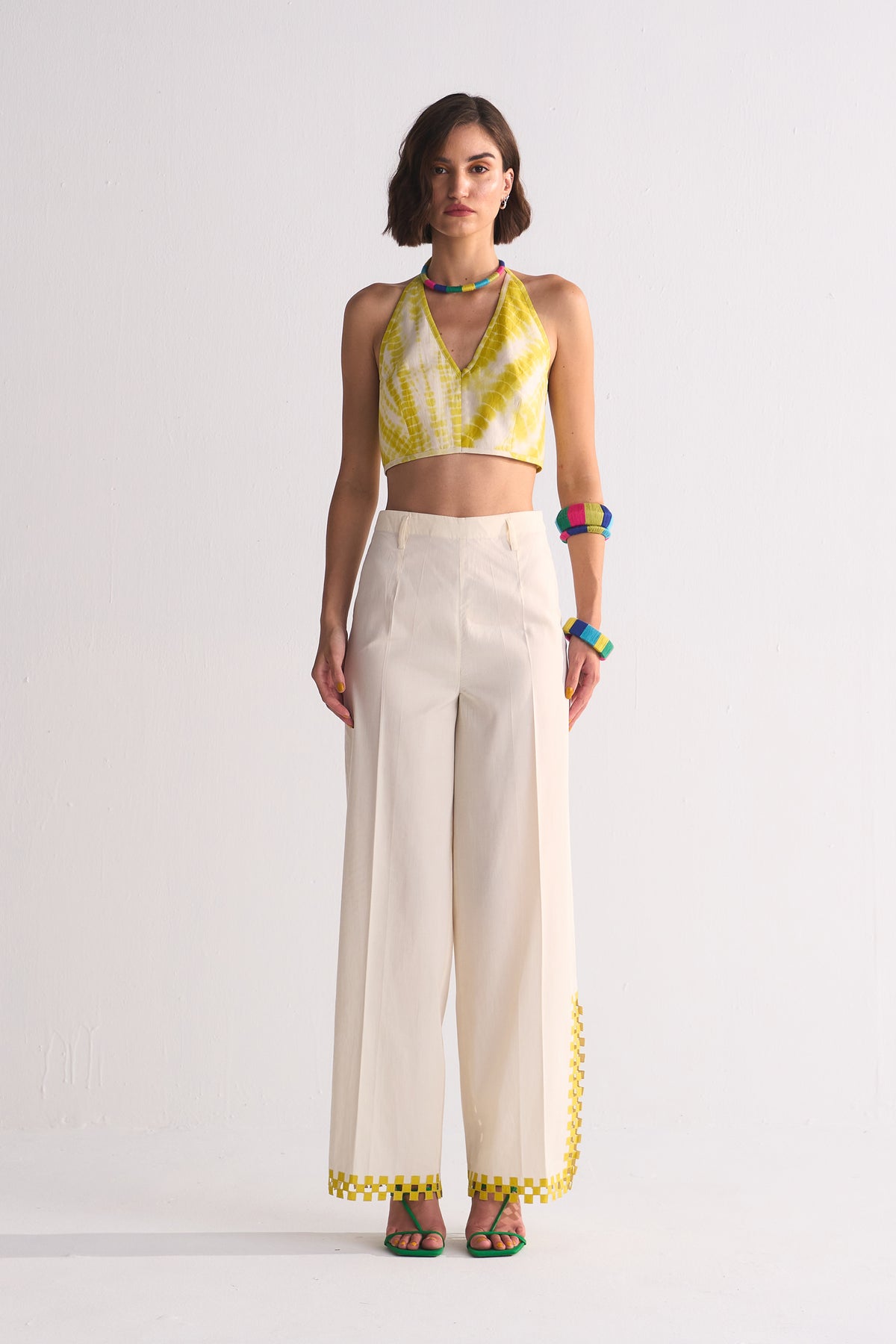 APPLIQUE' CUTWORK PANTS