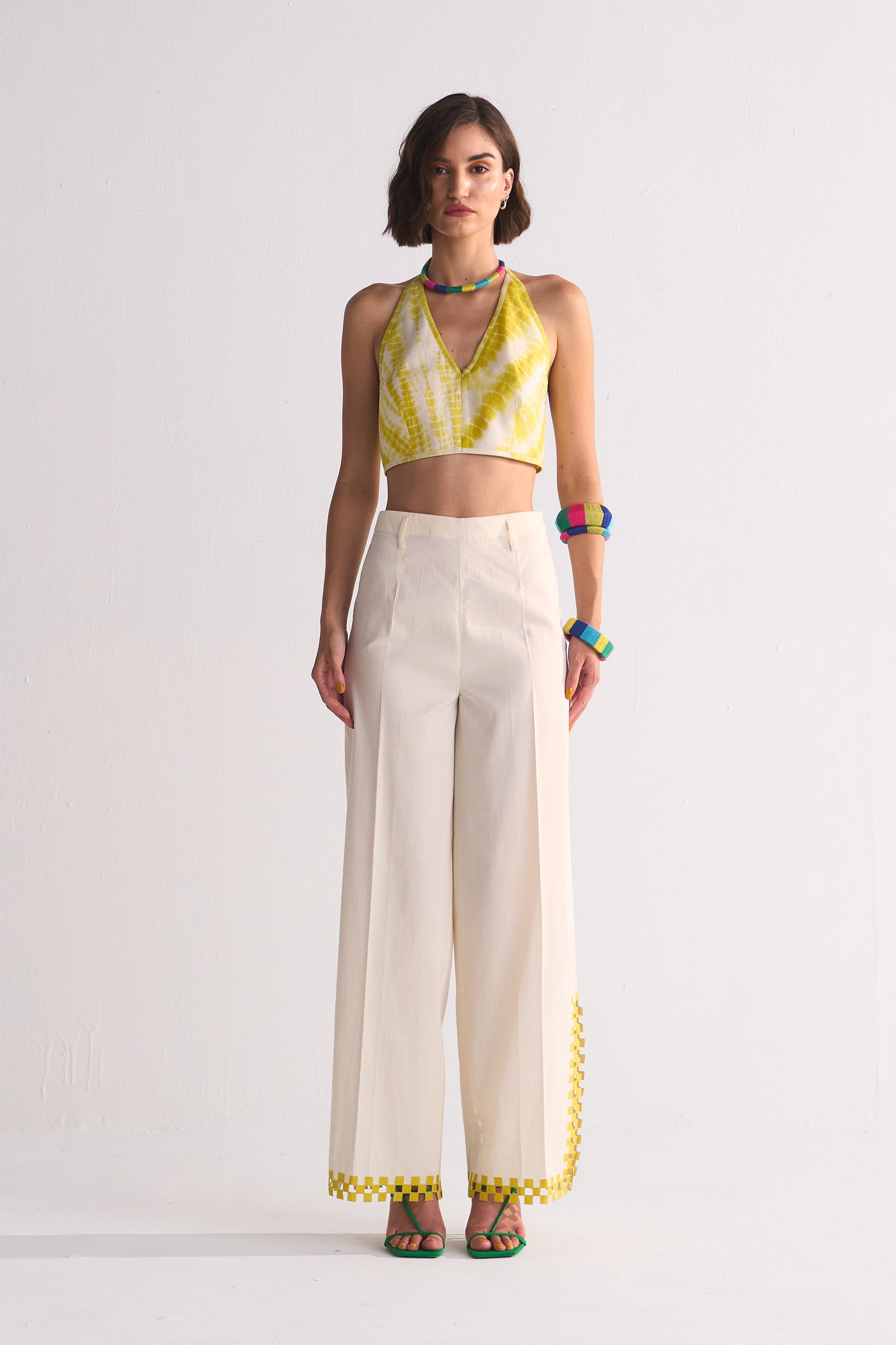 APPLIQUE' CUTWORK PANTS
