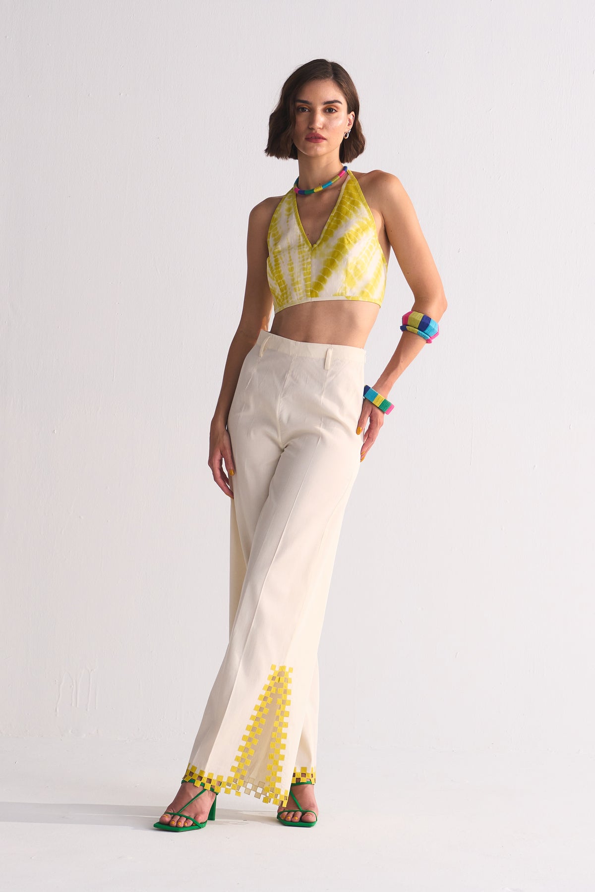 APPLIQUE' CUTWORK PANTS