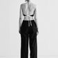 SLIT APPLIQUE' STRAIGHT PANTS