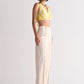 FRONT SLIT PANT WITH THREADWORK AND CUTWORK