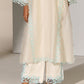 FLORAL SLIT CUTWORK STRAIGHT PANTS