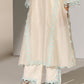 FLORAL SLIT CUTWORK STRAIGHT PANTS