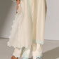 FLORAL SLIT CUTWORK STRAIGHT PANTS