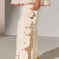 FLORAL LACE CUTWORK HIGH SLIT PANTS