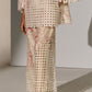 GEOMETRIC FLORAL APPLIQUE' PANTS