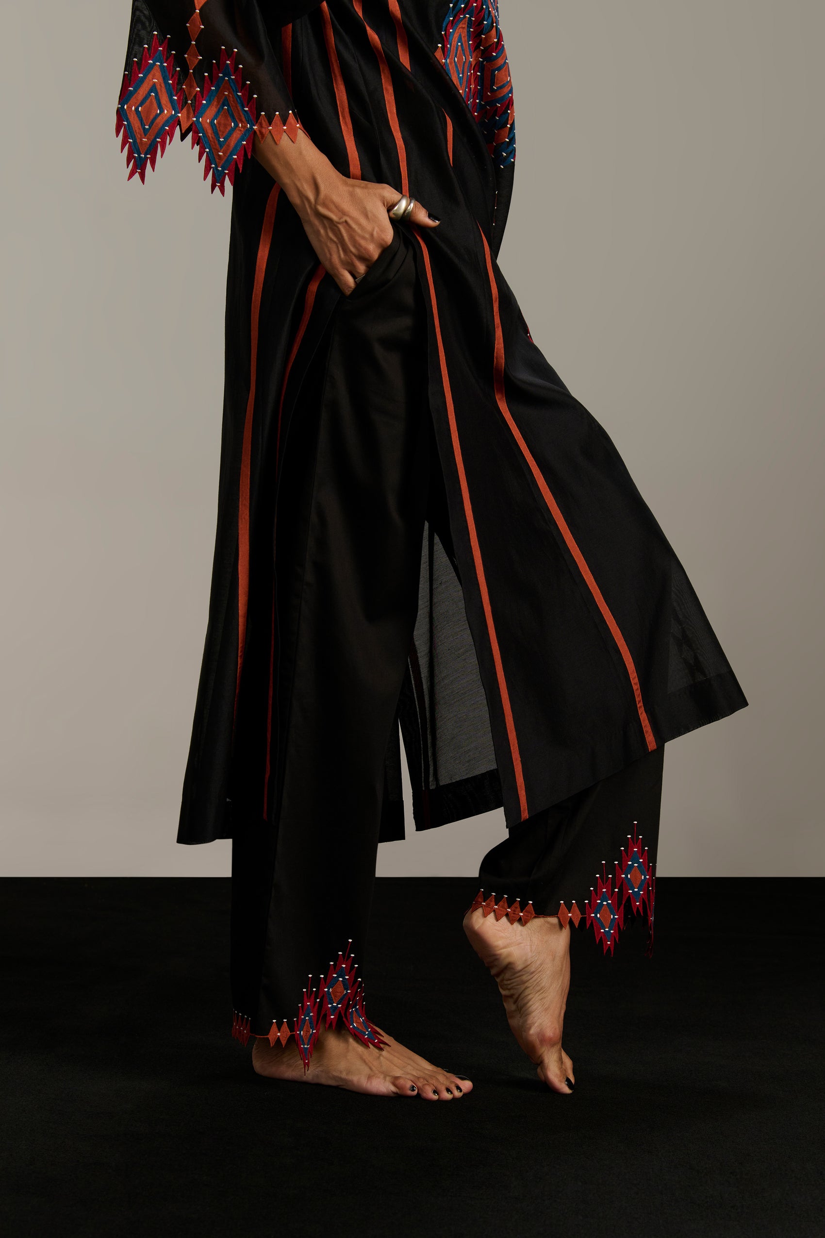 APPLIQUE' AND CUTWORK PANTS