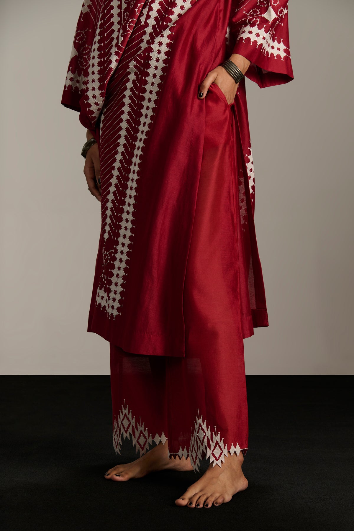 APPLIQUE' AND CUTWORK PANTS