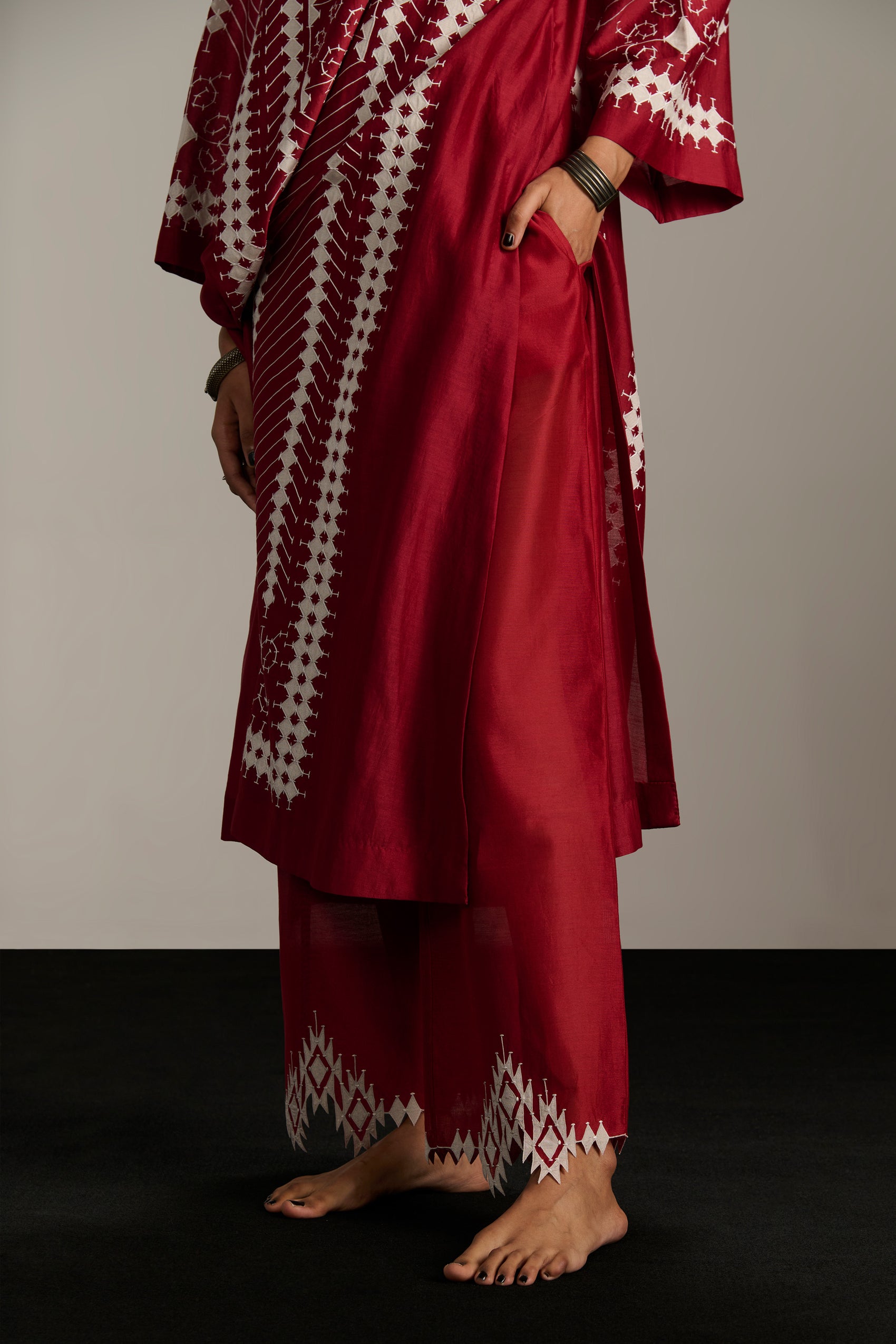 APPLIQUE' AND CUTWORK PANTS