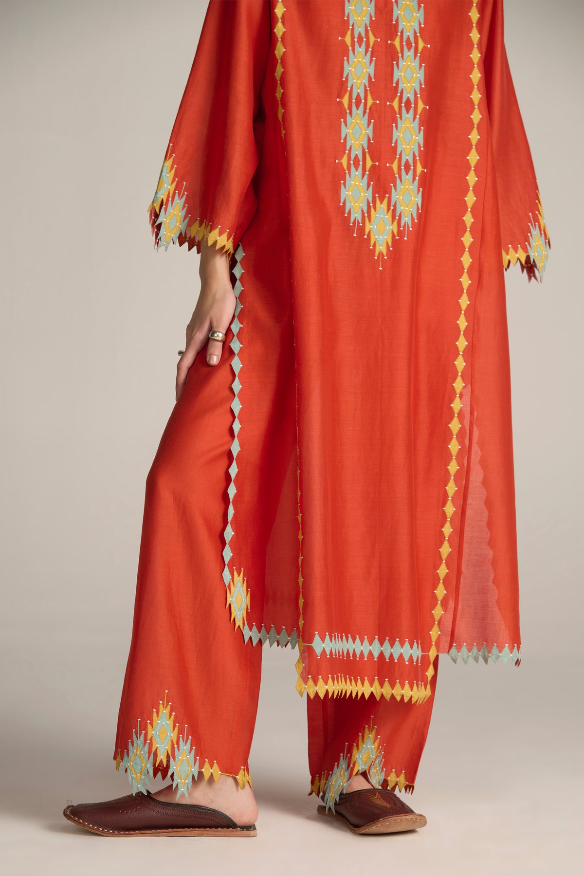 APPLIQUE' AND CUTWORK PANTS