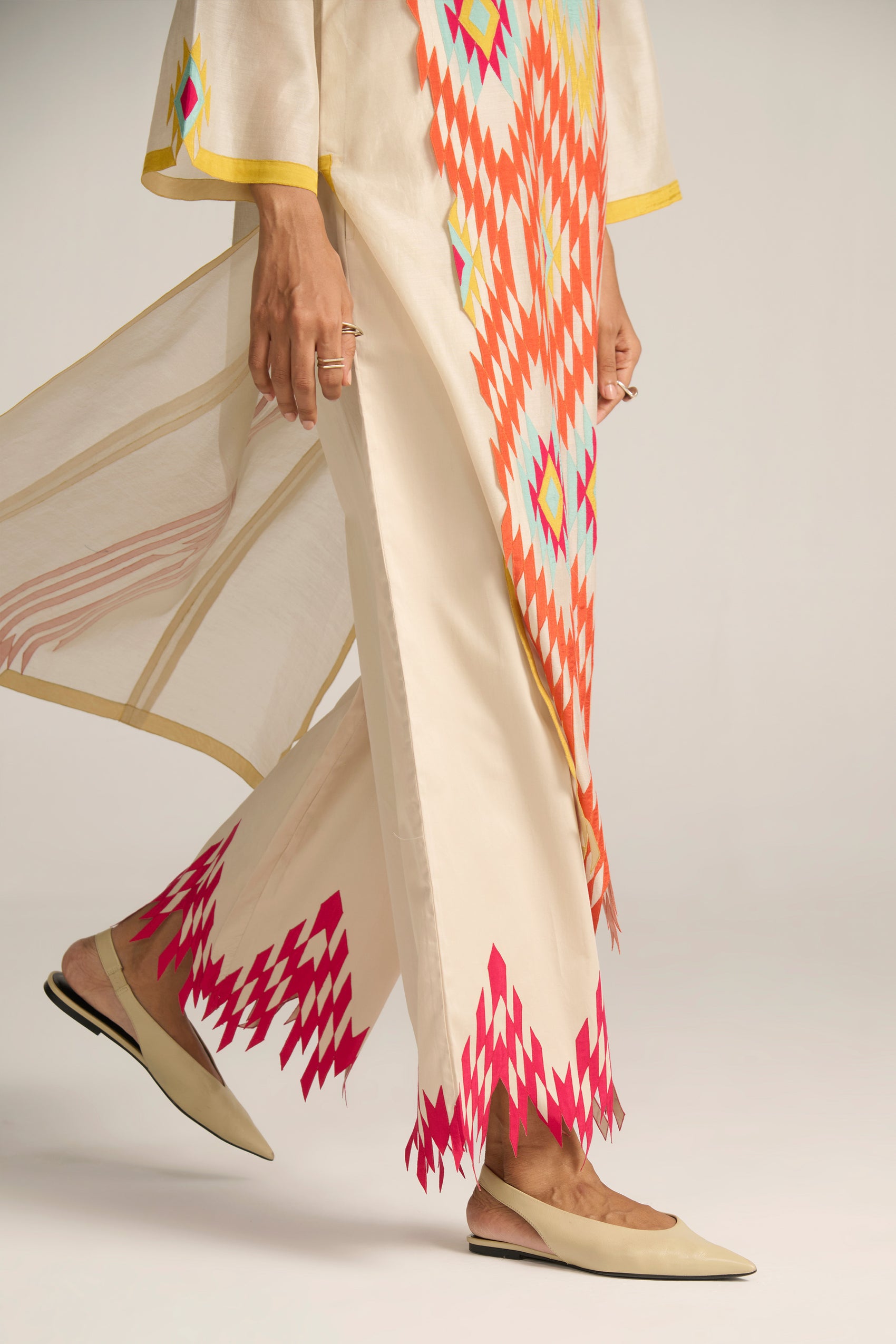 APPLIQUE' AND CUTWORK PANTS