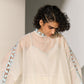 GEOMETRIC FLORAL CUTWORK KAFTAN