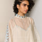 GEOMETRIC FLORAL CUTWORK KAFTAN