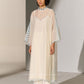GEOMETRIC FLORAL CUTWORK KAFTAN