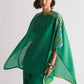 TABLEMAT SHIRT WITH SHOULDER APPLIQUE' AND CUTWORK