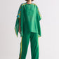 TABLEMAT SHIRT WITH SHOULDER APPLIQUE' AND CUTWORK