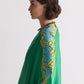 TABLEMAT SHIRT WITH SHOULDER APPLIQUE' AND CUTWORK