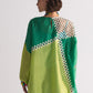 GEOMETRIC CUTWORK COLOUR BLOCKED BOX SHIRT