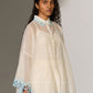 GEOMETRIC FLORAL CUTWORK KAFTAN SHIRT