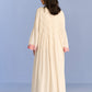 APPLIQUE' AND CUTWORK PLEATED DRESS